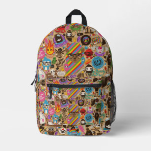 Sac À Dos Imprimé Graffiti coloré,