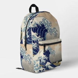 Sac À Dos Imprimé Grande vague Kanagawa peinture japonaise