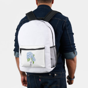 Sac À Dos Imprimé Grandmillenial fleuri hydrangea arc bleu preppy