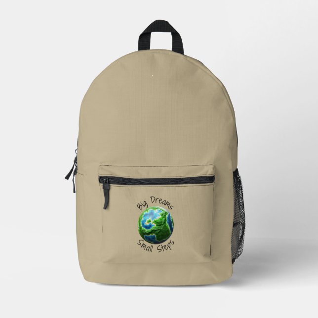 SAC À DOS IMPRIMÉ GRANDS RÊVES PETITES ÉTAPES (Recto)