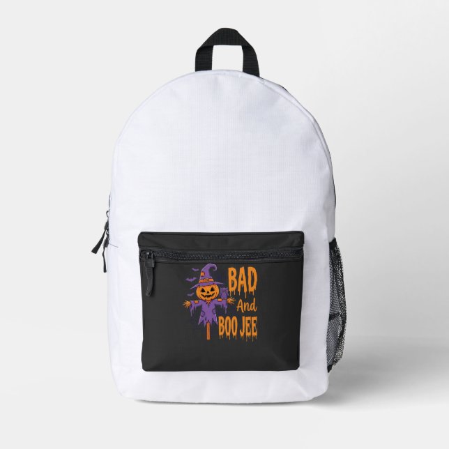 Sac À Dos Imprimé Graphisme Épouvantail Halloween Bad And Boo Jee (Recto)