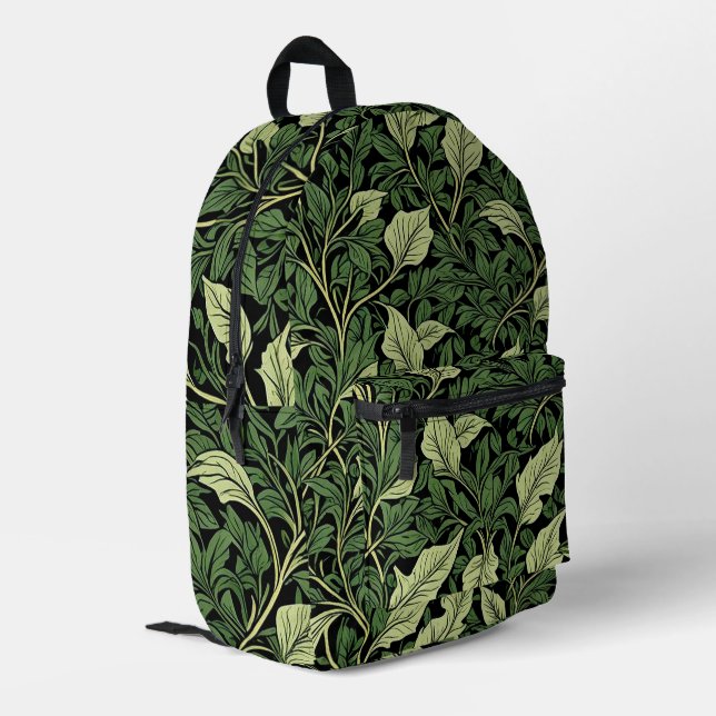 Sac À Dos Imprimé Grappe de vignes dans les nuances de vert (Coin arrière gauche)