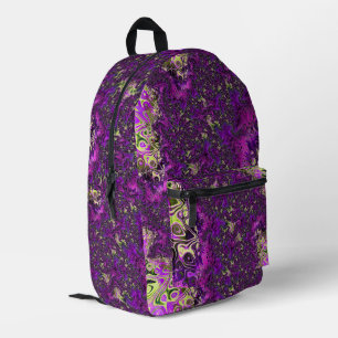 Sac À Dos Imprimé Gras Colorful Trippy Super Funky Fractal Art