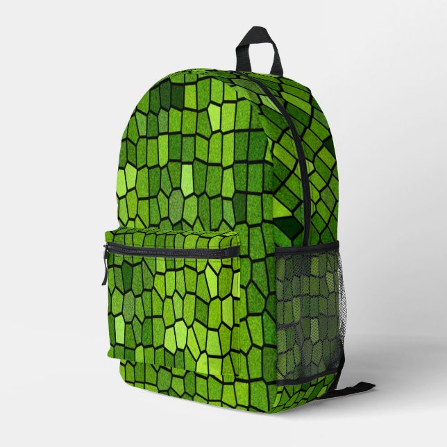 Sac À Dos Imprimé Green Cut Glass Look  (Coin arrière droit)