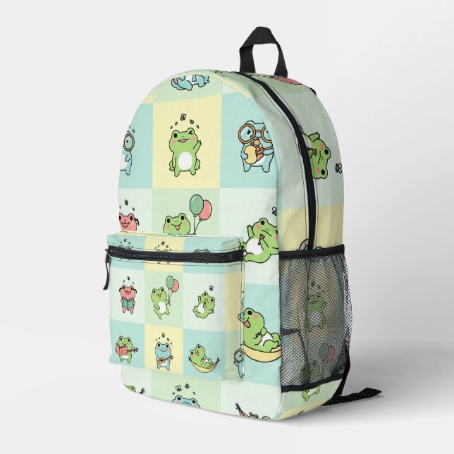 Sac À Dos Imprimé Grenouilles avec de petits loisirs (Coin arrière droit)