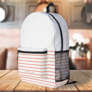 Sac À Dos Imprimé Grille de corail minimaliste moderne stylé féminin