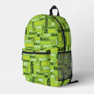 Sac À Dos Imprimé Grincheux Snarky Phrase modèle Grinch Snarky