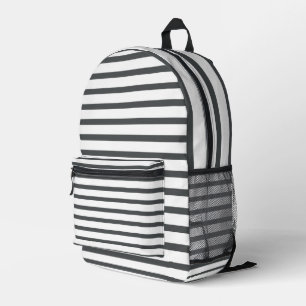 Sac À Dos Imprimé Gris Blancs
