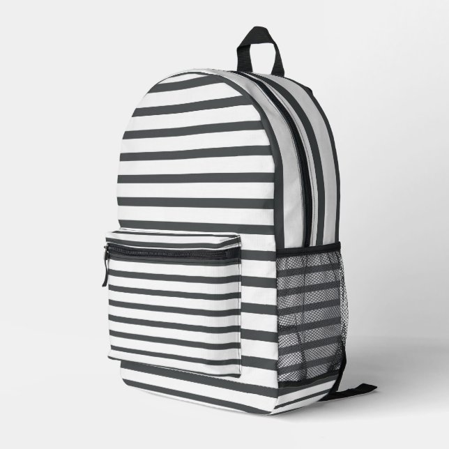 Sac À Dos Imprimé Gris Blancs (Coin arrière droit)