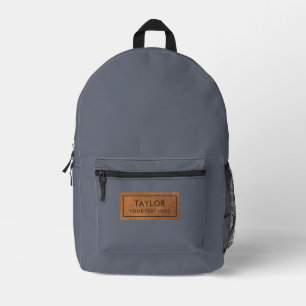 Sac À Dos Imprimé Gris Foncé Personnalisé