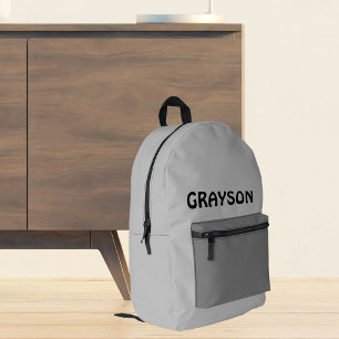 Sac À Dos Imprimé Gris personnalisé