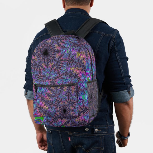 Sac À Dos Imprimé Groovy Boho Couleur Ton de Bijou Art Fractal (Insitu (Modèle))