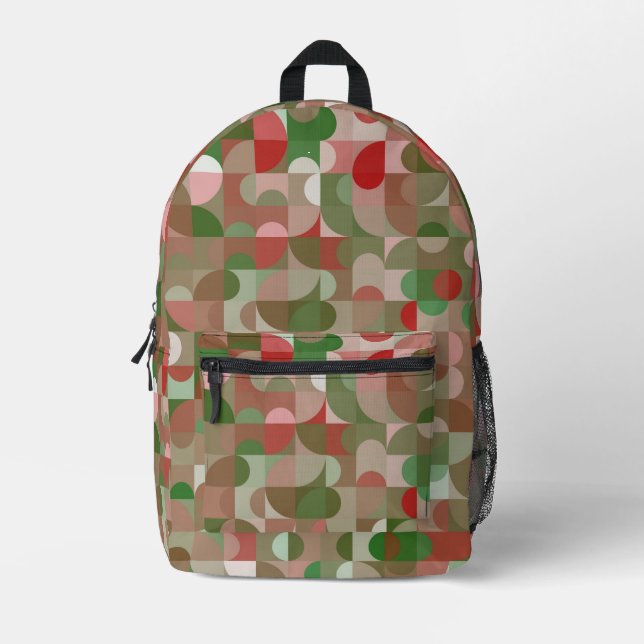 Sac À Dos Imprimé Groovy Boho Mod Retro Geometric (Recto)