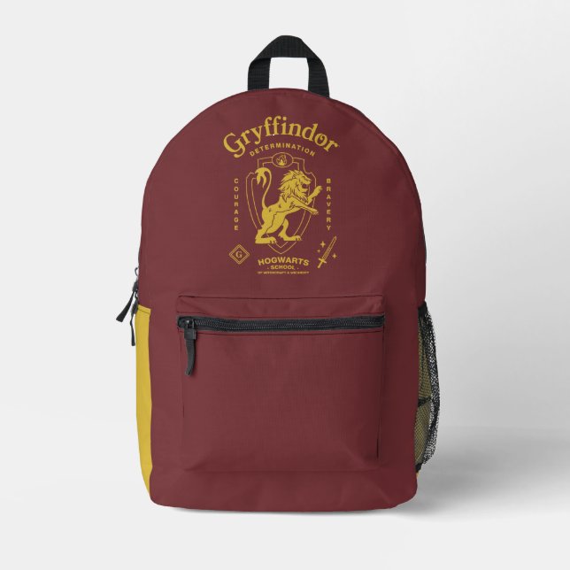Sac À Dos Imprimé GRYFFINDOR™ Determination Courage Bravery Crest (Recto)