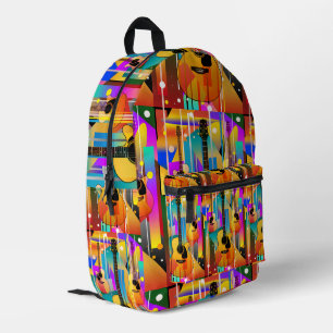 Sac À Dos Imprimé Guitare Géométrique Contemporaine Moderne 
