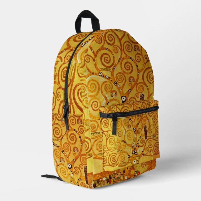 Sac À Dos Imprimé Gustav Klimt Arbre de Vie : Symboliste Art Nouveau (Coin arrière gauche)