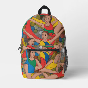 Sac À Dos Imprimé Gymnastique Filles Acro Danseurs motif coloré