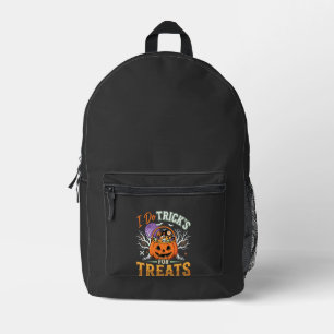 Sac À Dos Imprimé Halloween Je Fais des Tours pour des Friandises Ci