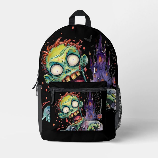 Sac À Dos Imprimé Halloween, Zombie,Hurlement du château pourpre ,  (Recto)