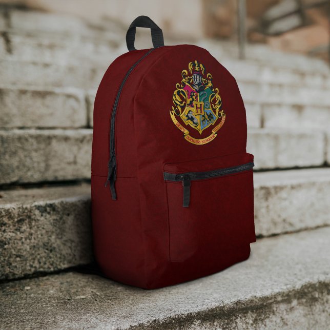 Sac À Dos Imprimé Harry Potter Blason de Poudlard - Couleurs Complèt (Backpack on steps)