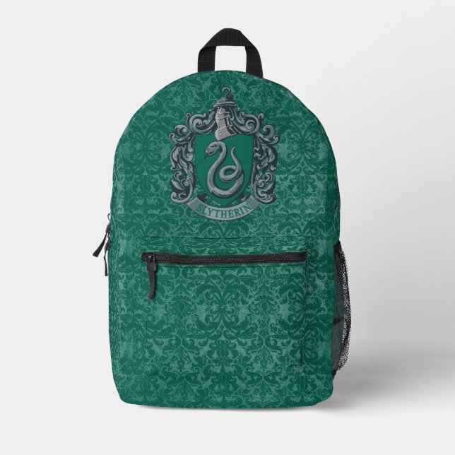 Sac À Dos Imprimé Harry Potter | Blason de Serpentard Vert (Recto)