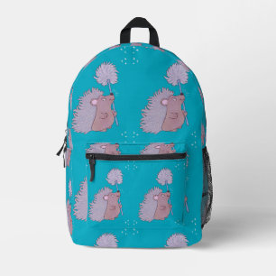 Sac À Dos Imprimé Hérisson au Pissenlit Douce Nature de l'Art Popu