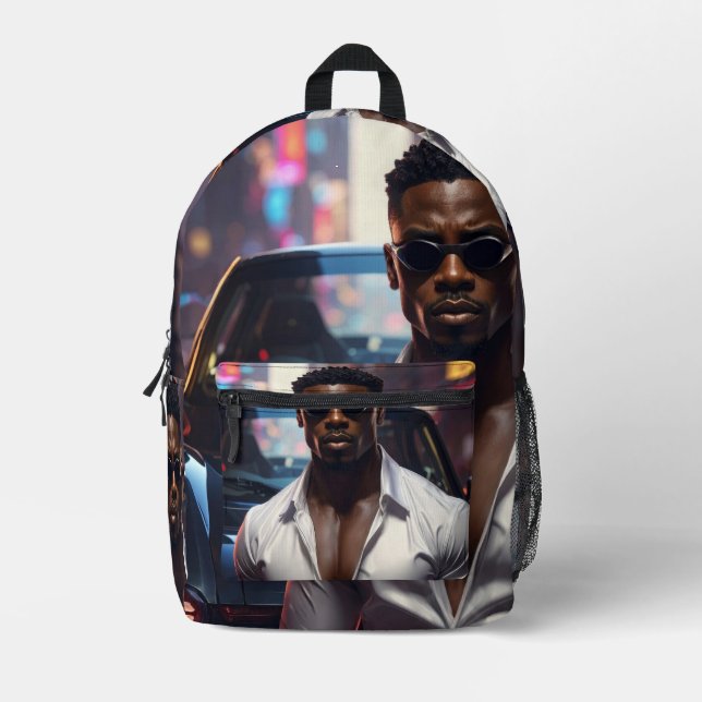 Sac À Dos Imprimé Hip Hop - Star du Rap Américain -  (Recto)