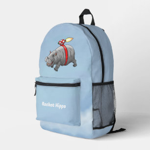 Sac À Dos Imprimé Hippopotame Fusée