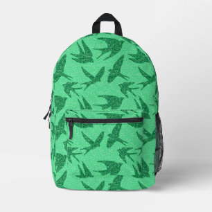 Sac À Dos Imprimé hirondelles japonaises en vol, Jade & Emerald Gree