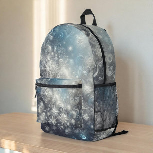 Sac À Dos Imprimé Hiver Silver et Fléau de neige bleu