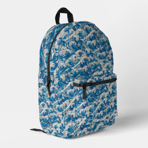 Sac À Dos Imprimé Hokusai la Grande vague Motif Nautique