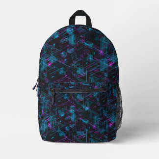 Sac À Dos Imprimé Holo Grid City Backpack