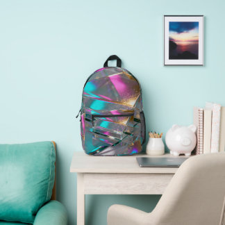 Sac À Dos Imprimé Holographic Glass Rainbow