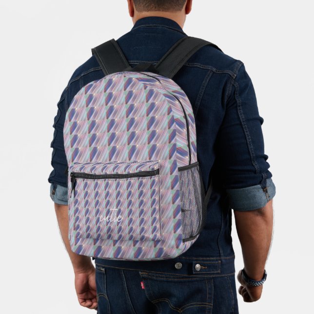 Sac À Dos Imprimé Holographique Fille Rayée Mignonne (Insitu (Modèle))