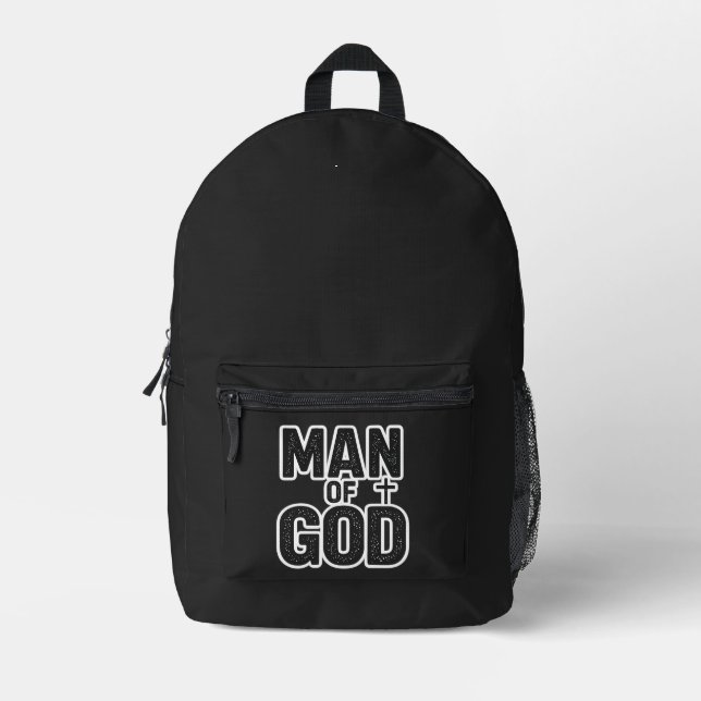 Sac À Dos Imprimé Homme de DIEU (Recto)