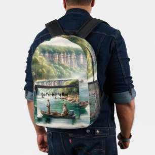 Sac À Dos Imprimé Hommes pêche paysage aquatique