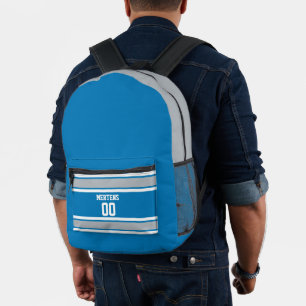 Sac À Dos Imprimé Honolulu Blue & Silver Sports Strited Nom de l'équ