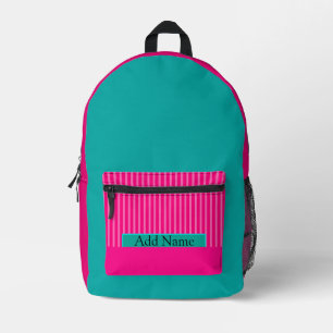 Sac À Dos Imprimé Hot rose tendance et Turquoise