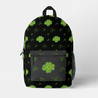 Sac À Dos Imprimé Housse à quatre feuilles Noir