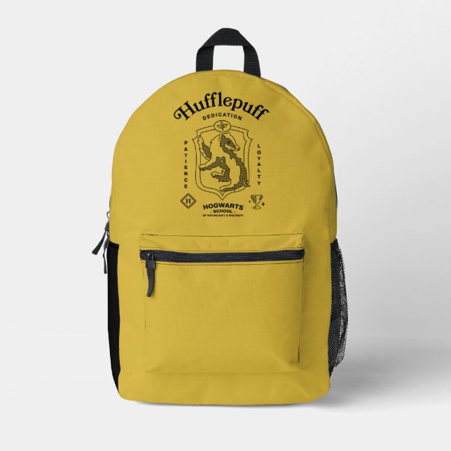 Sac À Dos Imprimé HUFFLEPUFF™ Dedication Patience Loyalty Crest (Recto)