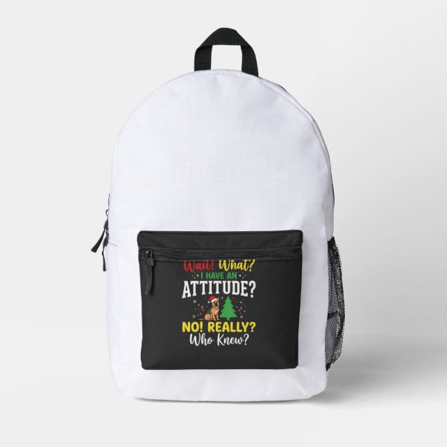 Sac À Dos Imprimé Humeur de chien de Noël Humour (Recto)