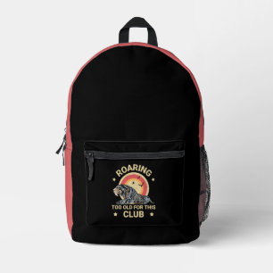 Sac À Dos Imprimé Humour de club trop vieux Tigre à dents de sabre d