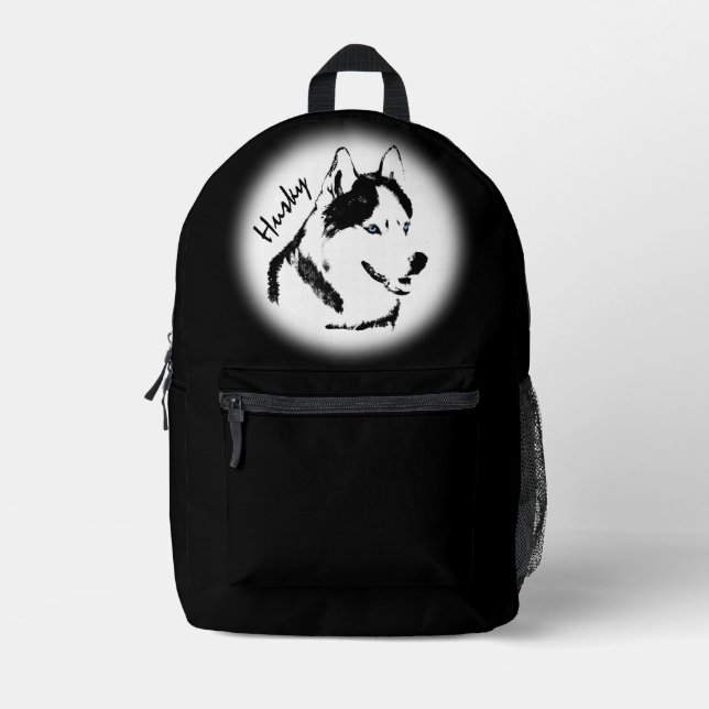 Sac À Dos Imprimé Husky Backpack Siberian Husky Malamute Backpacks (Recto)