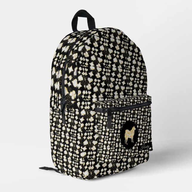 SAC À DOS IMPRIMÉ HUSKY BLING (Coin arrière gauche)
