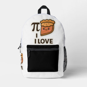 Sac À Dos Imprimé I Love Pi Sticker - Mignonne Math & Pie Pun Design
