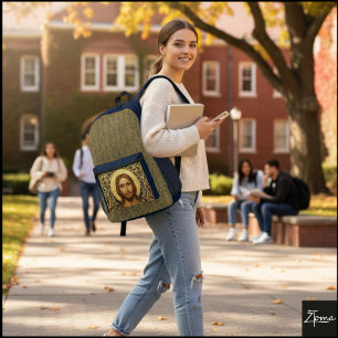 Sac À Dos Imprimé Icône byzantine du Christ - Jésus