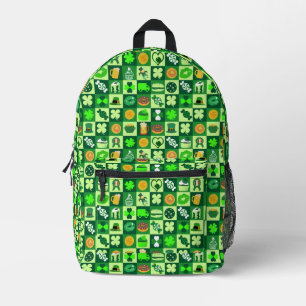 Sac À Dos Imprimé Icônes de la Saint-Patrick Motif sans couture