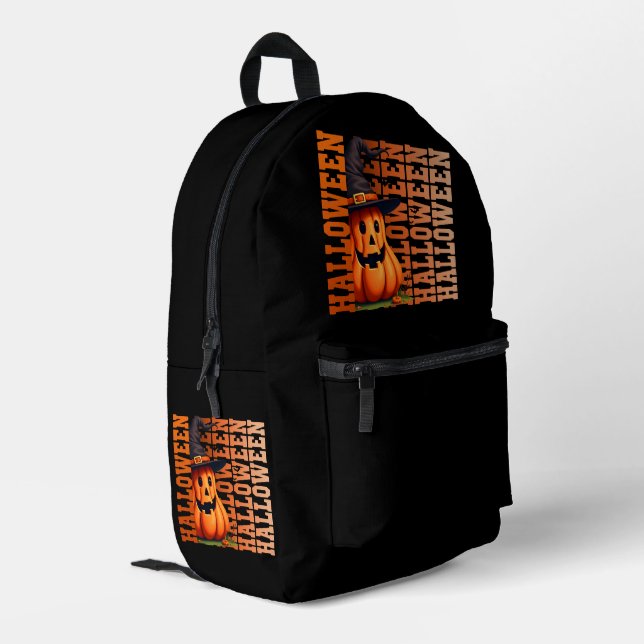 Sac À Dos Imprimé Idées de cadeaux de citrouille drôles typographie  (Coin arrière gauche)