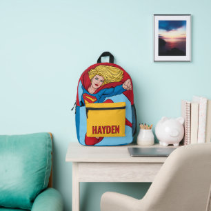Sac À Dos Imprimé Illustration de Supergirl volant vers le haut