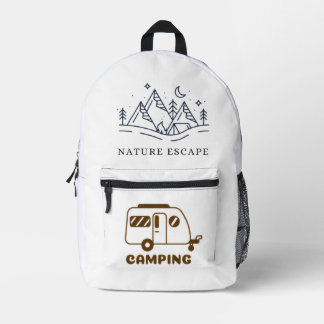 Sac À Dos Imprimé Illustration de tente d'aventure de camping – Natu